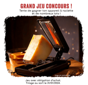 Bannière du jeu concours Nicolas Patatier : Photo d'un appareil à raclette